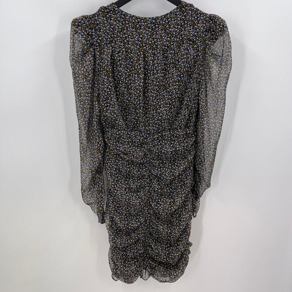 ASTR RUCHED FLORAL FRONT LONG SLEEVE DRESS Size Medium - Picture 7 of 10